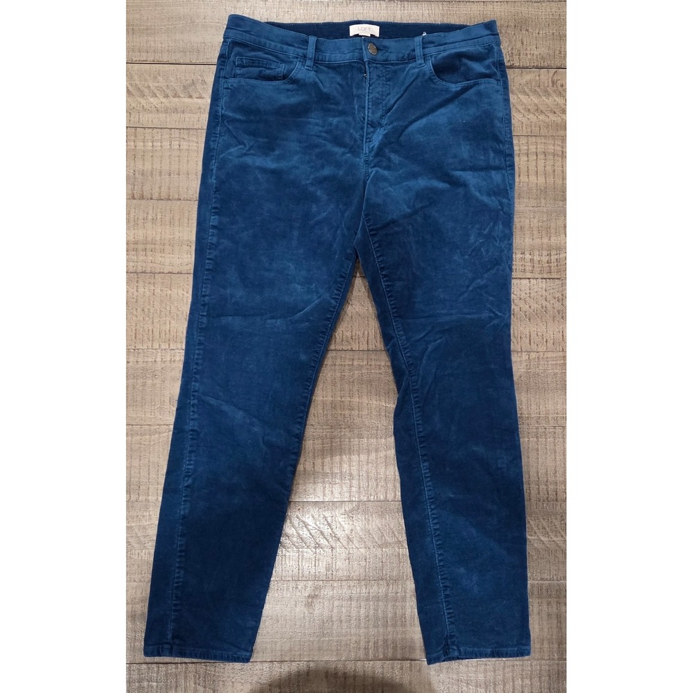 Womens Dark Blue LOFT Outlet Corduroy Pants Size 12